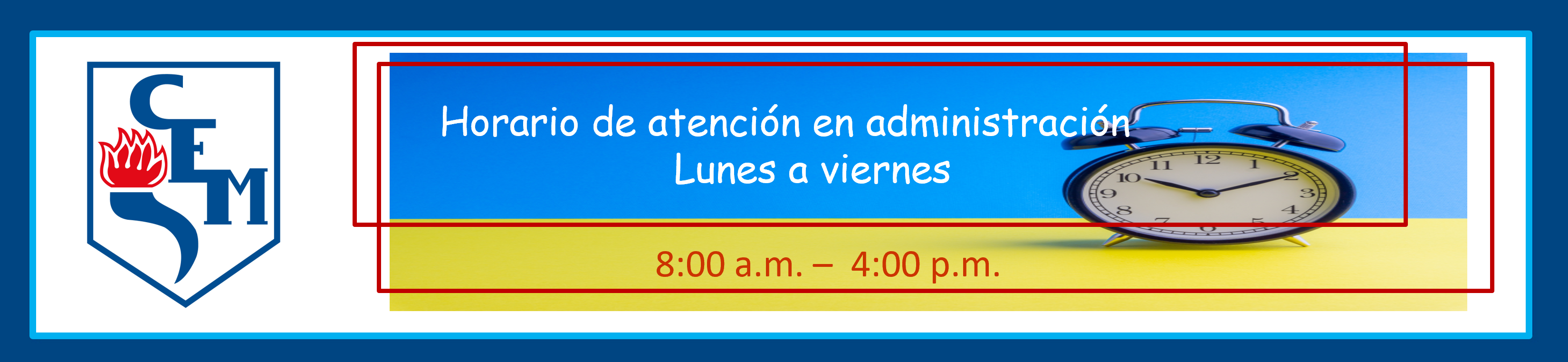Horario de administración